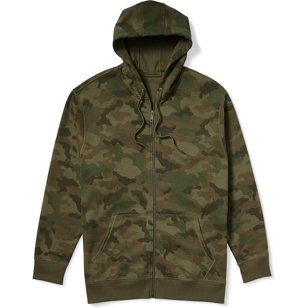 image:imageAmazon Essentials Mens FullZip Fleece Hoodie Sweatshirt Available in Big amp TallGreen Camo