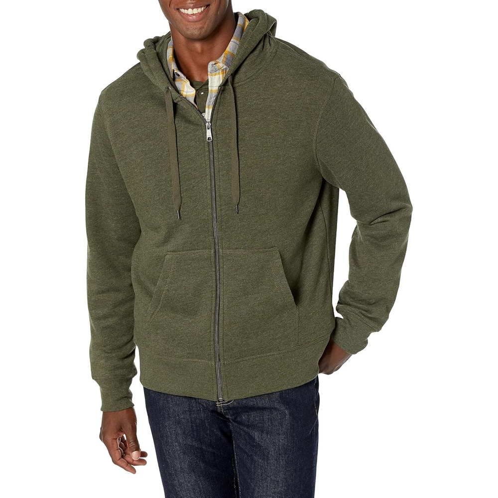 image:imageAmazon Essentials Mens FullZip Fleece Hoodie Sweatshirt Available in Big amp TallOlive Heather