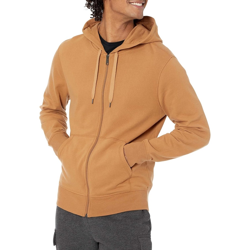 image:imageAmazon Essentials Mens Lightweight French Terry FullZip HoodieTan