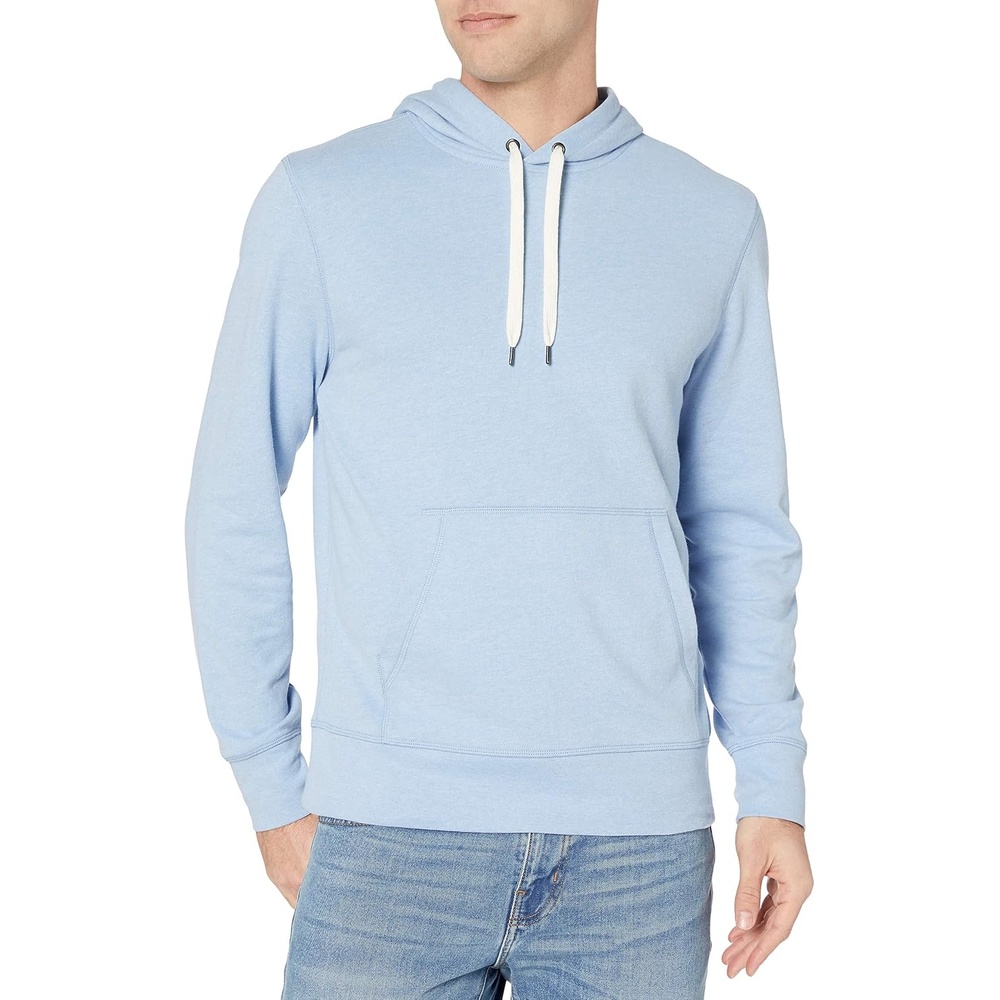 image:imageAmazon Essentials Mens Lightweight French Terry Hooded SweatshirtLight Blue