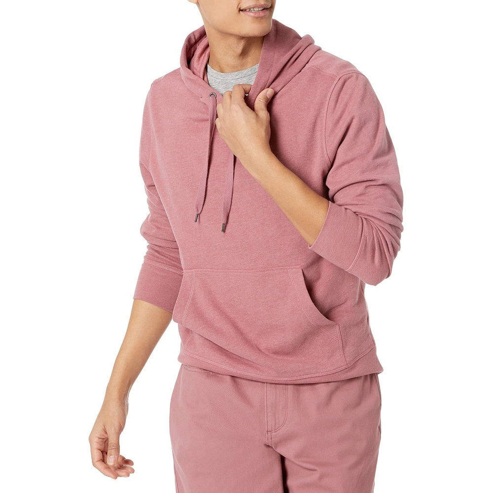 image:imageAmazon Essentials Mens Lightweight French Terry Hooded SweatshirtPink