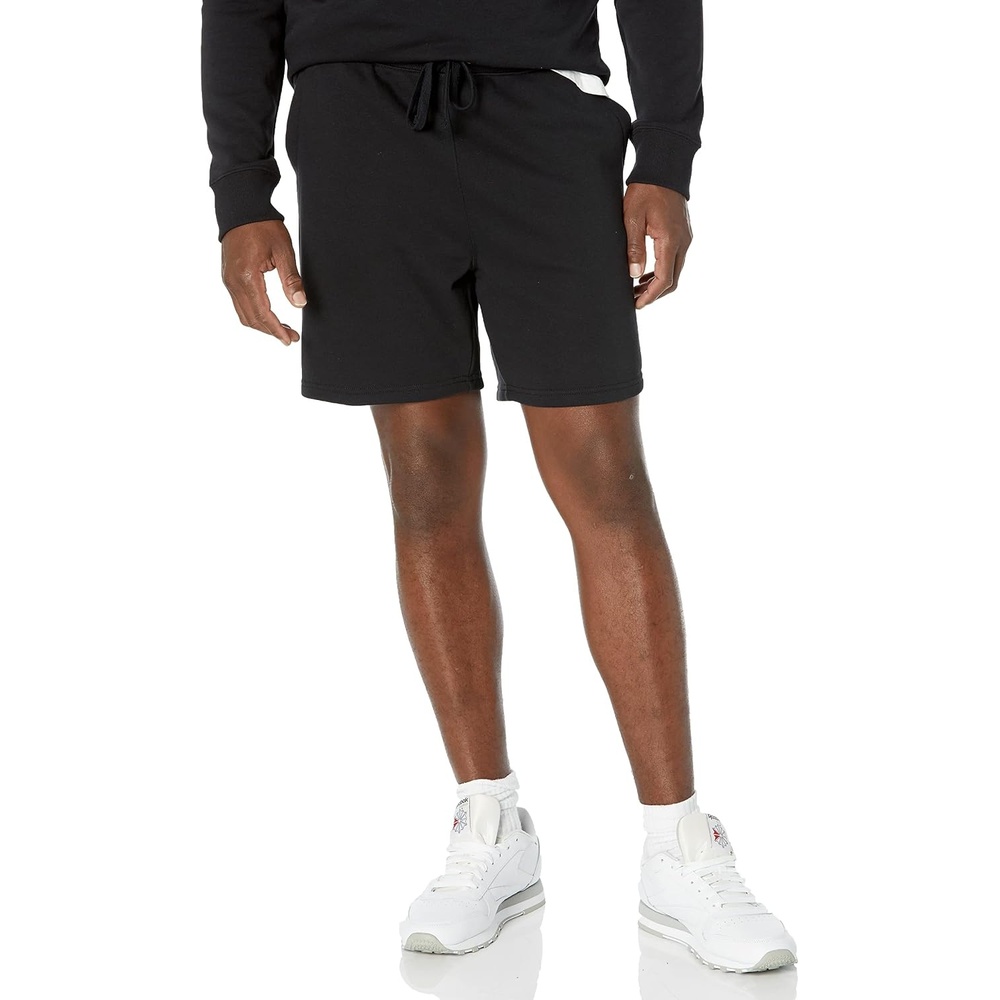 image:imageAmazon Essentials Mens Lightweight French Terry Relaxed Fit Sweat Shorts with Drawstring Available in Big amp TallBlack