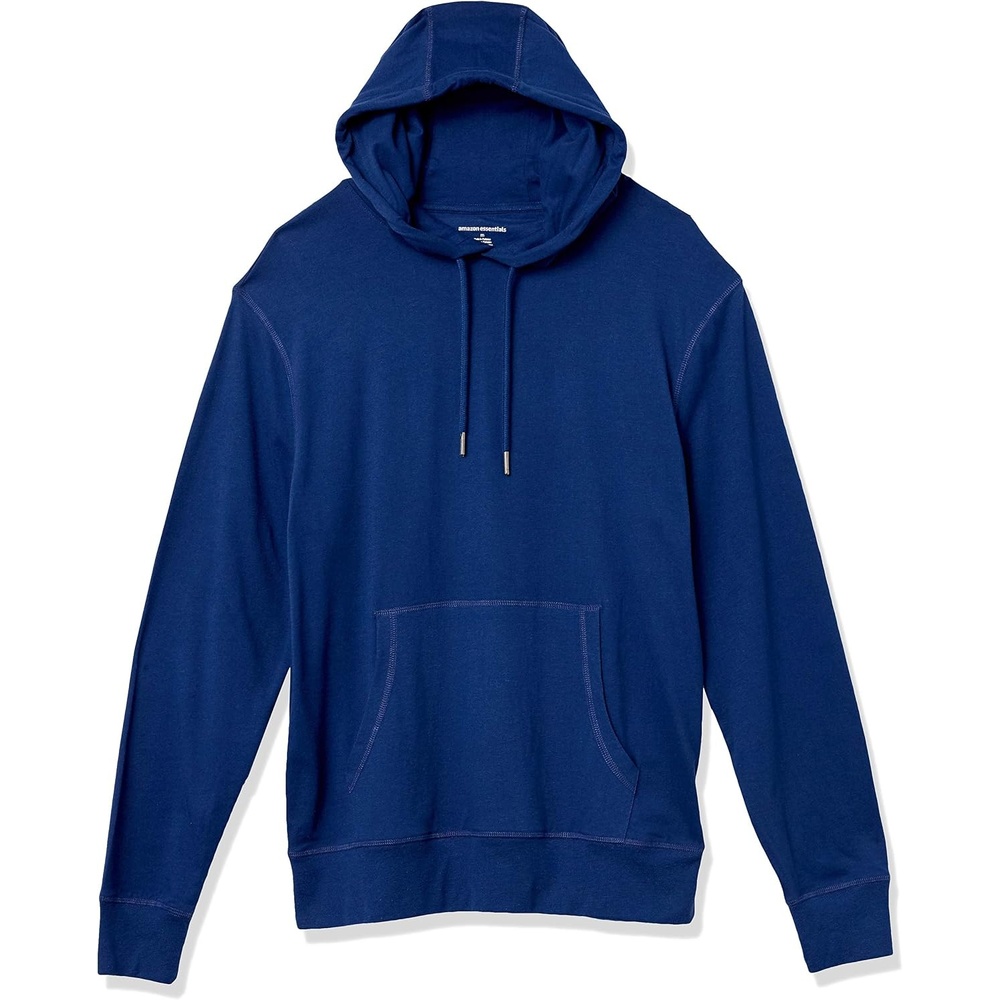 image:imageAmazon Essentials Mens Lightweight Jersey Pullover Hoodie SoftBlue