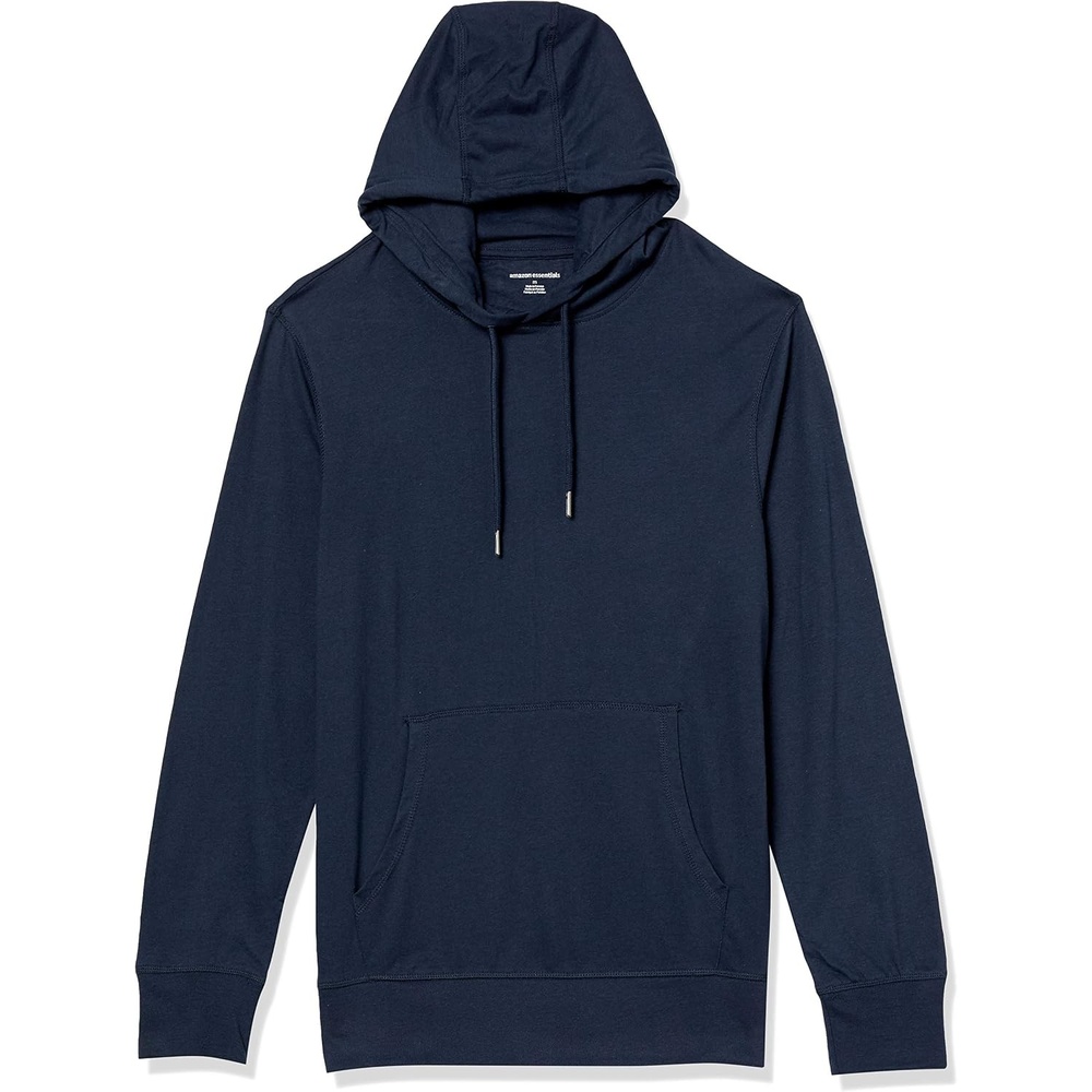 image:imageAmazon Essentials Mens Lightweight Jersey Pullover Hoodie SoftNavy