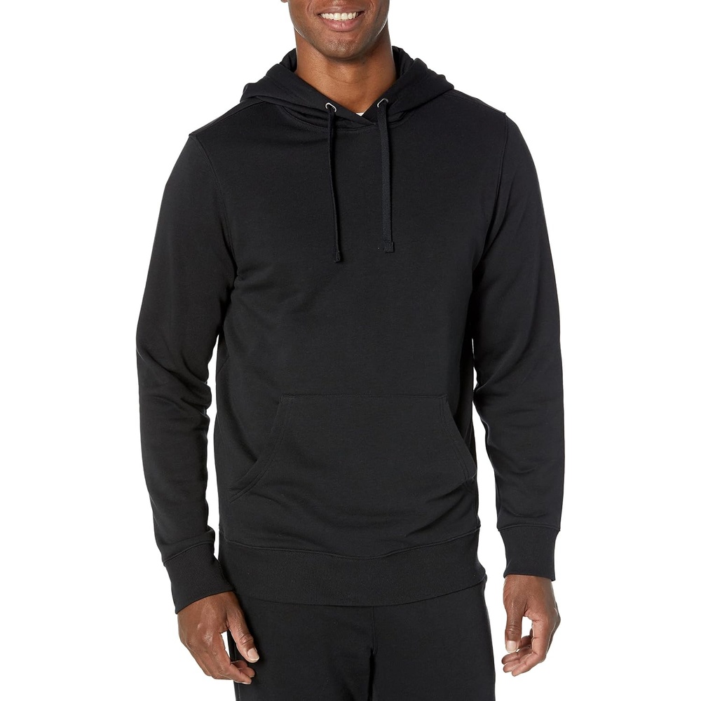image:imageAmazon Essentials Mens Lightweight LongSleeve French Terry HoodieBlack