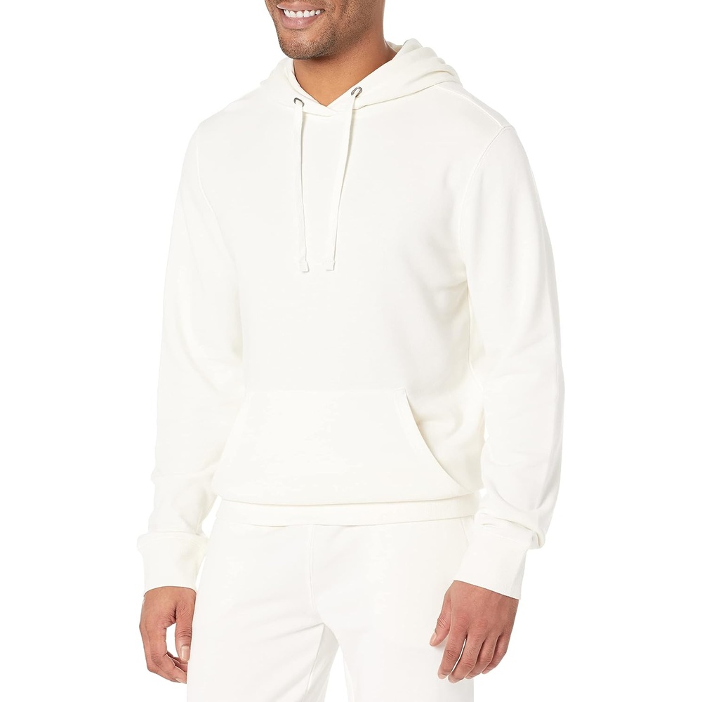 image:imageAmazon Essentials Mens Lightweight LongSleeve French Terry HoodieEggshell White