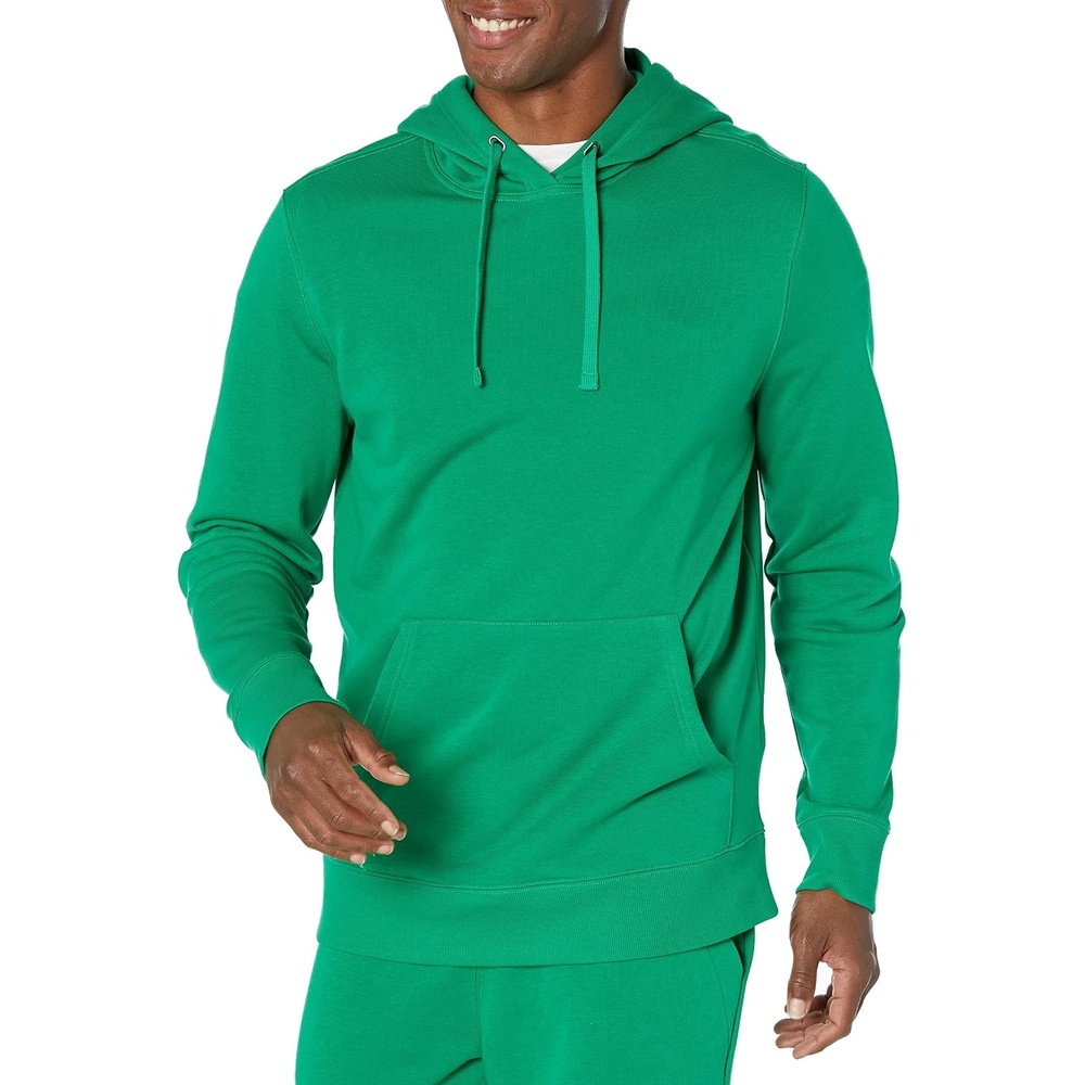 image:imageAmazon Essentials Mens Lightweight LongSleeve French Terry HoodieGreen
