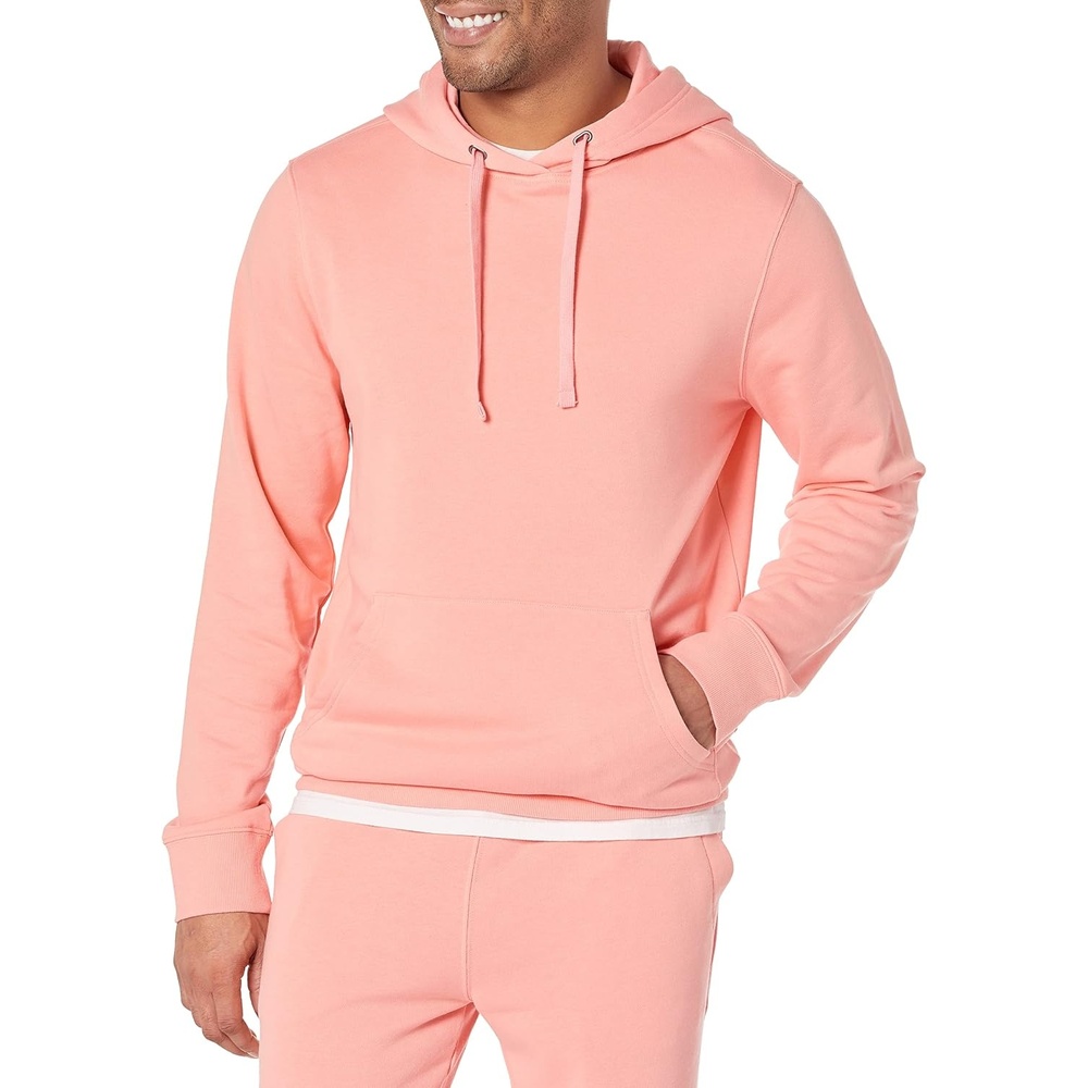 image:imageAmazon Essentials Mens Lightweight LongSleeve French Terry HoodiePeach