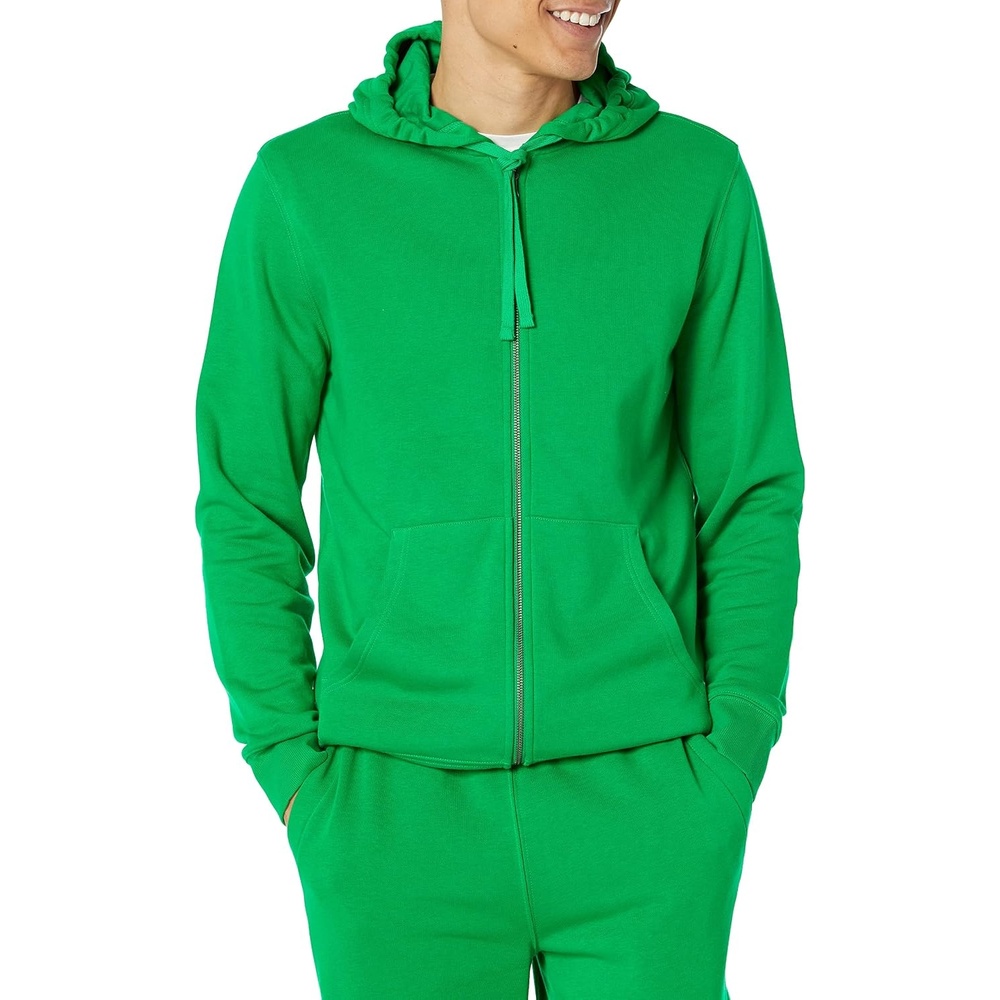 image:imageAmazon Essentials Mens LongSleeve French Terry FullZip Hoodie Available in Big amp TallGreen
