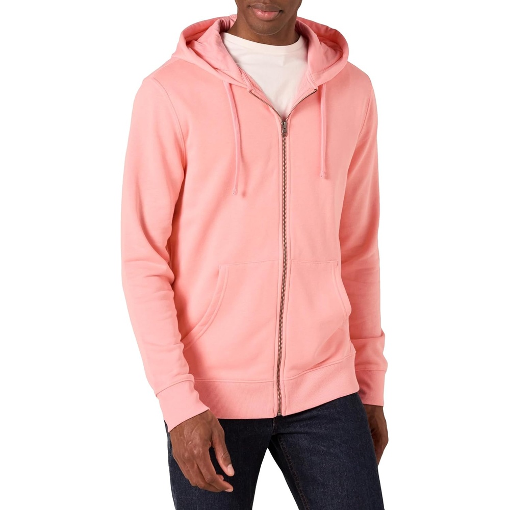 image:imageAmazon Essentials Mens LongSleeve French Terry FullZip Hoodie Available in Big amp TallPeach