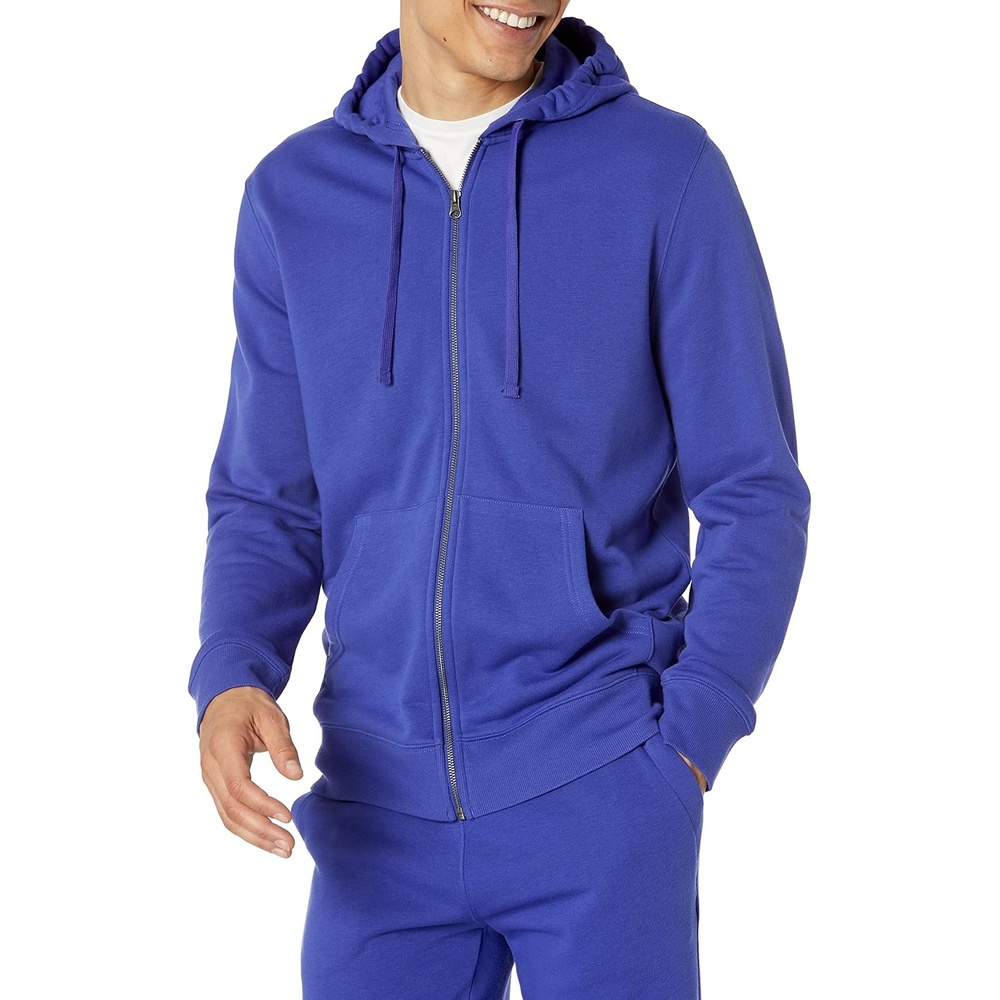 image:imageAmazon Essentials Mens LongSleeve French Terry FullZip Hoodie Available in Big amp TallRoyal Blue