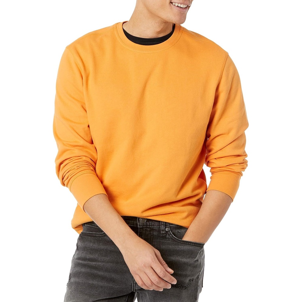 image:imageAmazon Essentials Mens LongSleeve Lightweight French Terry Crewneck SweatshirtGolden Yellow
