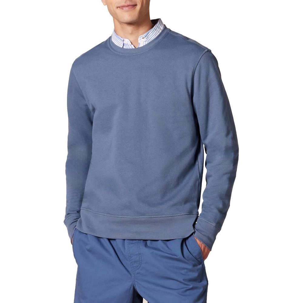 image:imageAmazon Essentials Mens LongSleeve Lightweight French Terry Crewneck SweatshirtIndigo Blue