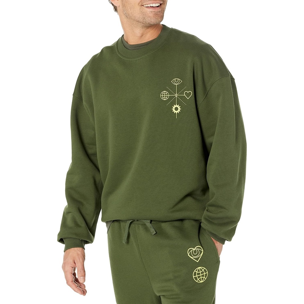 image:imageAmazon Essentials Mens OversizedFit Crewneck Sweatshirt Available in Big amp TallDark Olive