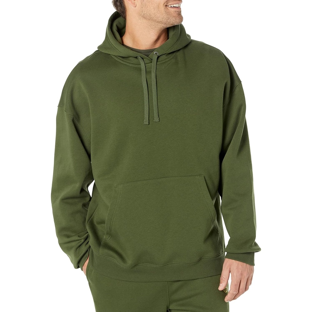image:imageAmazon Essentials Mens OversizedFit Heavyweight Hooded Sweatshirt Available in Big amp TallDark Olive