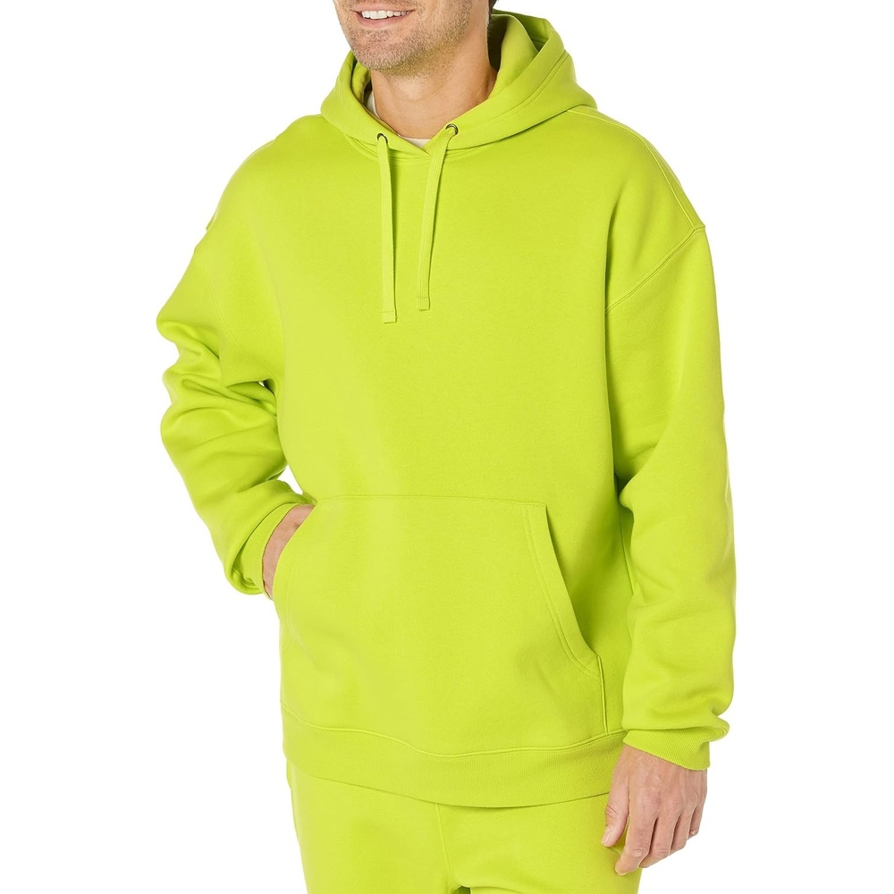 image:imageAmazon Essentials Mens OversizedFit Heavyweight Hooded Sweatshirt Available in Big amp TallLime Green