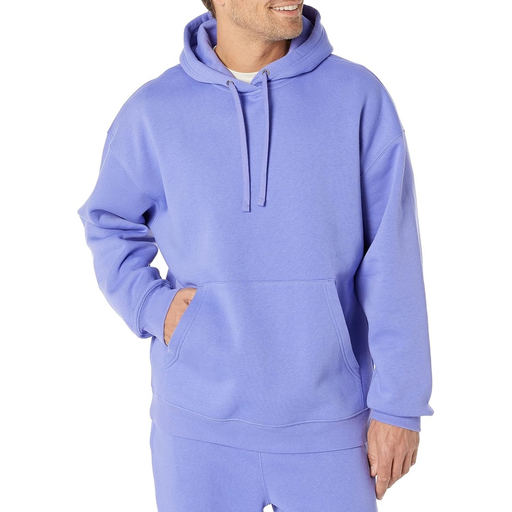 image:imageAmazon Essentials Mens OversizedFit Heavyweight Hooded Sweatshirt Available in Big amp TallPurple Blue