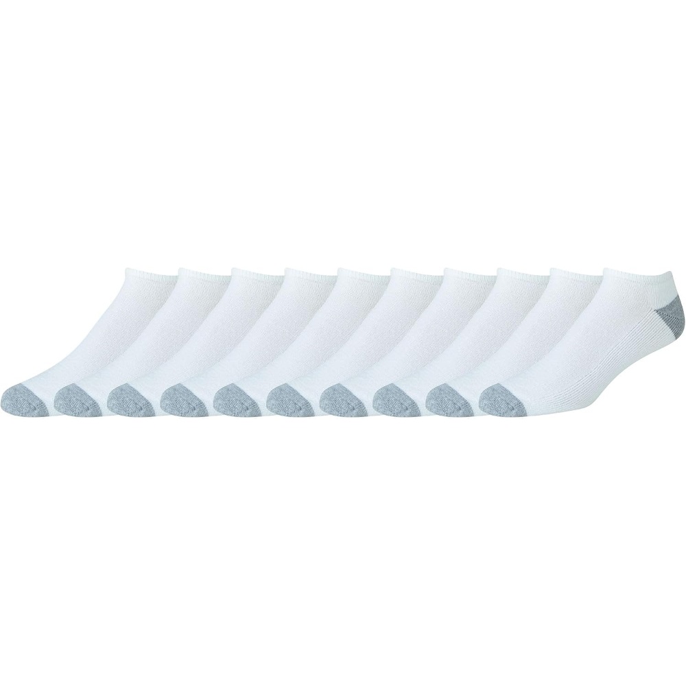 image:imageAmazon Essentials Mens Performance Cotton Cushioned Athletic Running NoShow Sports Socks Moisture WickingWhite