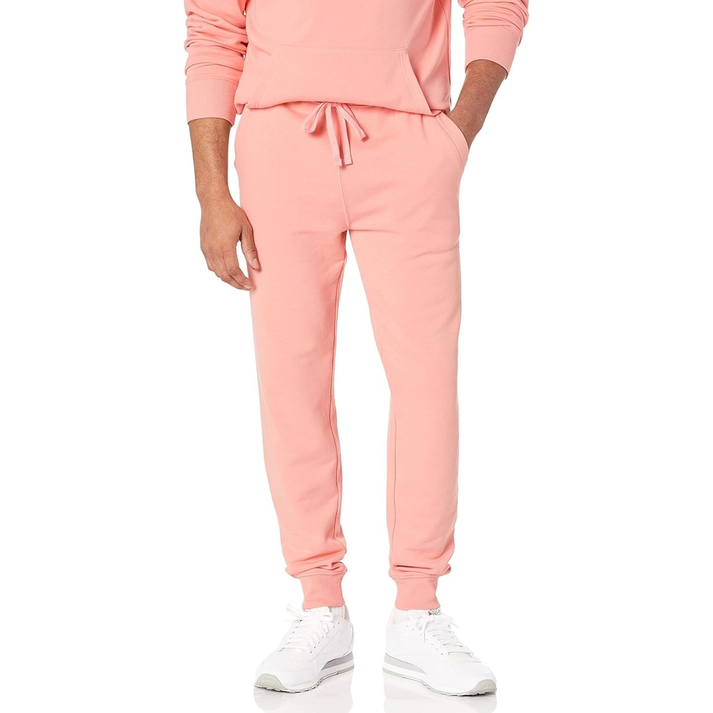 image:imageAmazon Essentials Mens Relaxed Fit Jogger Pants Lightweight French Terry LoungewearPeach
