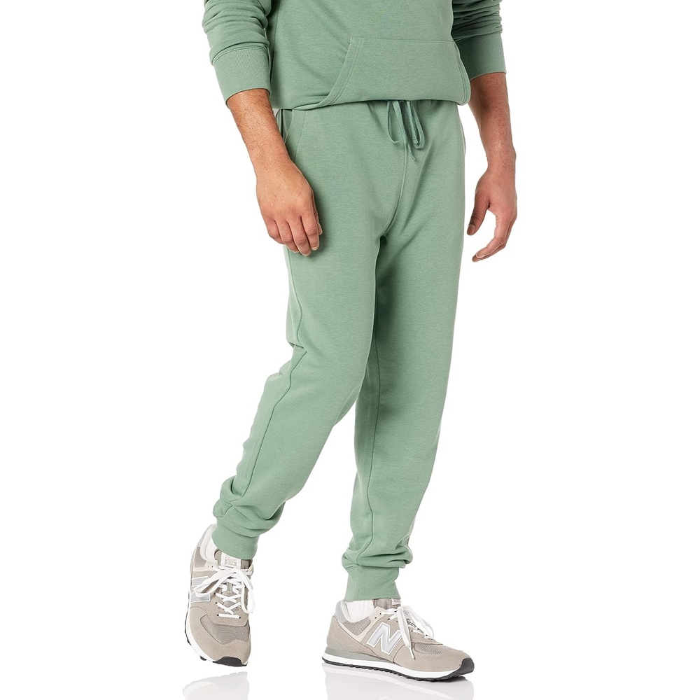 image:imageAmazon Essentials Mens Relaxed Fit Jogger Pants Lightweight French Terry LoungewearSage Green