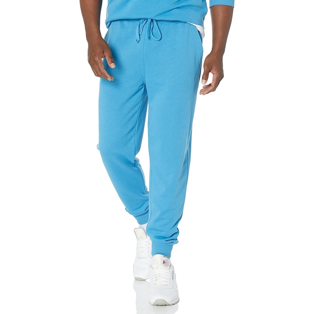 image:imageAmazon Essentials Mens Relaxed Fit Jogger Pants Lightweight French Terry LoungewearTurquoise Blue