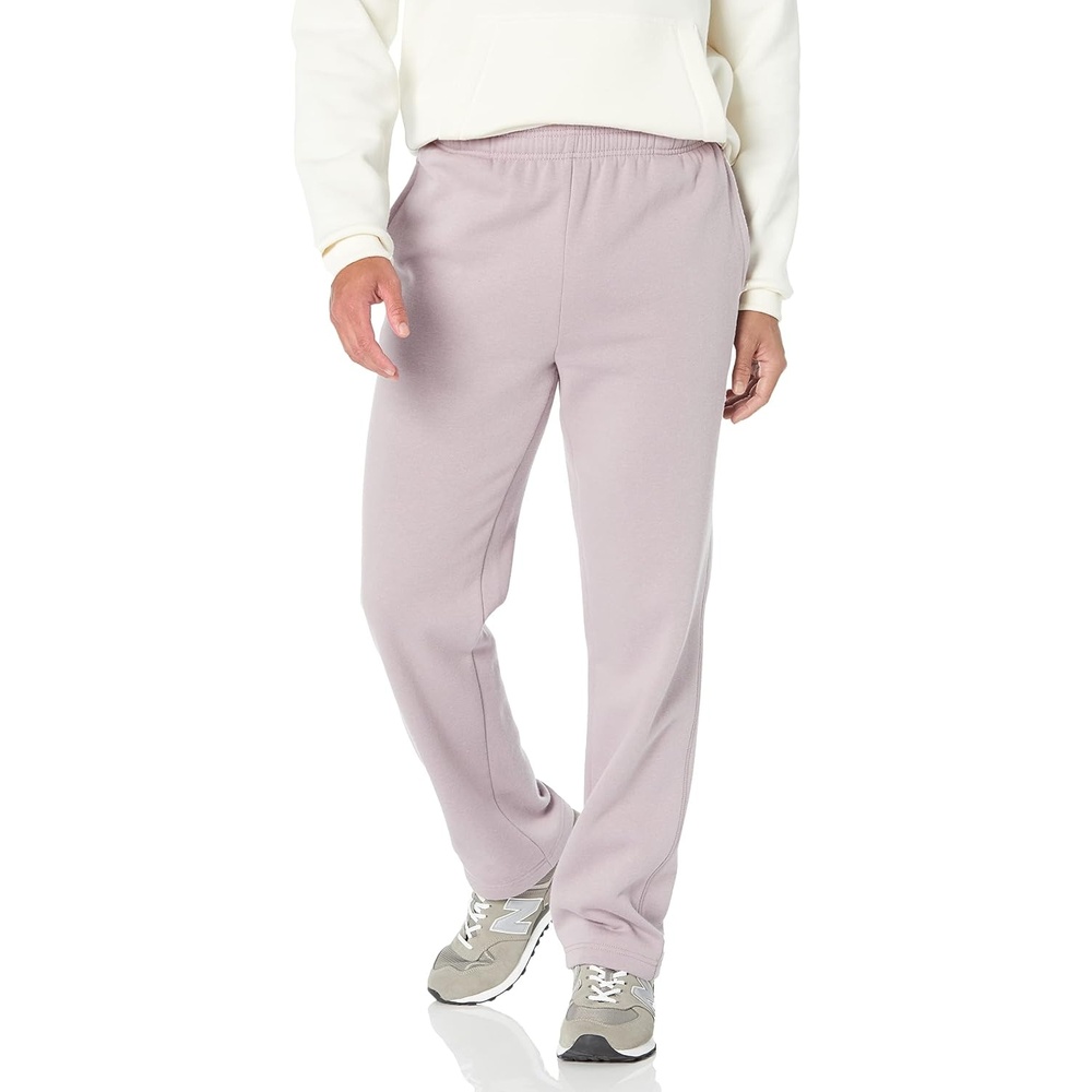 image:imageAmazon Essentials Mens Relaxed Straight Leg Fleece Open Bottom Sweatpant Available in Big amp TallDusty Lilac