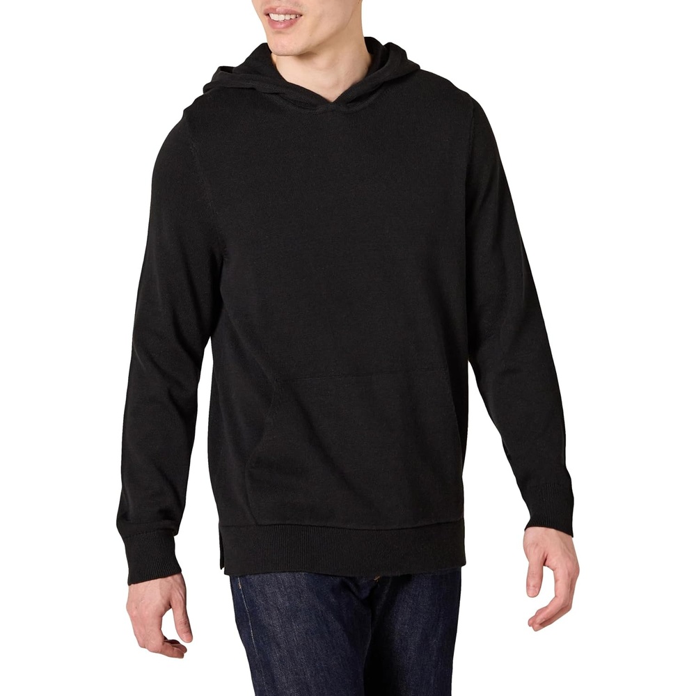 image:imageAmazon Essentials Mens RelaxedFit Hoodie SweaterBlack