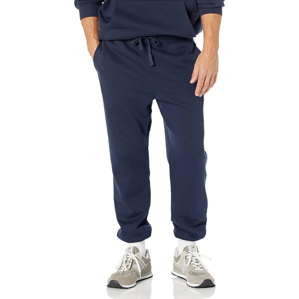 image:imageAmazon Essentials Mens RelaxedFit Sweatpants with Drawstring Waist ClosedBottomNavy