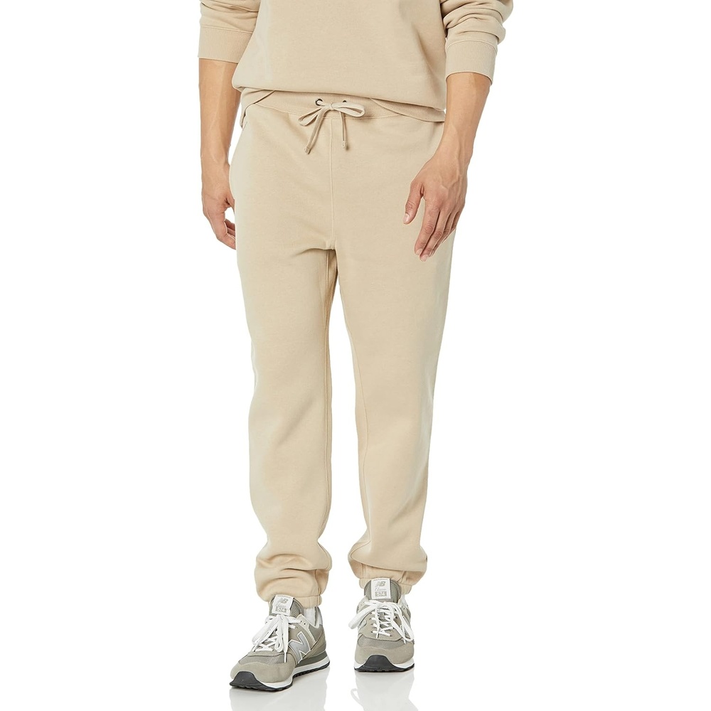 image:imageAmazon Essentials Mens RelaxedFit Sweatpants with Drawstring Waist ClosedBottomTan