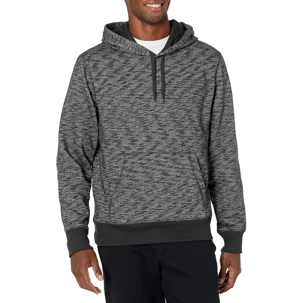 image:imageAmazon Essentials mens Fleece Pullover Hooded SweatshirtCharcoal Spacedye