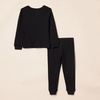 Amazon Essentials Boys and Toddlers’ Cotton Blend Thermal Long Underwear Set(Black)