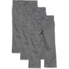 Amazon Essentials Boys and Toddlers’ School Uniform Straight-Fit Flat-Front Chino Pants with Adjustable Elastic Waist(3-pack Grey)