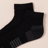 Amazon Essentials Men’s Athletic Ankle Sports Socks, Breathable Cotton Blend, Cushioned Arch Support, 6 Pairs(Black)