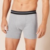 Amazon Essentials Men’s Breathable Cotton Boxer Briefs, Tag-Free, Pack of 5(Black/Charcoal/Grey Heather)