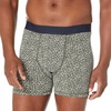 Amazon Essentials Men’s Breathable Cotton Boxer Briefs, Tag-Free, Pack of 5(Green Floral/Grey Heather/Navy/Olive/Rugby Print)