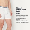 Amazon Essentials Men’s Breathable Cotton Boxer Briefs, Tag-Free, Pack of 5(White)