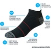 Amazon Essentials Men’s Breathable Low Cut Tab Ankle Socks, Performance Zone, Comfortable Cushion Athletic(Black)