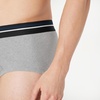 Amazon Essentials Men’s Breathable Ribbed Knit Briefs with Elasticized Waistband, Multipacks(Black/Charcoal/Grey)