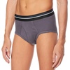 Amazon Essentials Men’s Breathable Ribbed Knit Briefs with Elasticized Waistband, Multipacks(Black/Charcoal/Grey Heather)