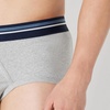 Amazon Essentials Men’s Breathable Ribbed Knit Briefs with Elasticized Waistband, Multipacks(Deep Blue / Navy / Light Grey Heather)