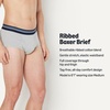 Amazon Essentials Men’s Breathable Ribbed Knit Briefs with Elasticized Waistband, Multipacks(Light Grey Heather)