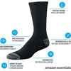 Amazon Essentials Men’s Cotton Breathable Cushioned Performance Work Crew Socks, 4 Pairs(White)