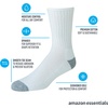 Amazon Essentials Men’s Cotton Crew Athletic Moisture Wicking Sports Socks with Cushioned Sole, 10 Pairs(Black)