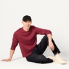 Amazon Essentials Men’s Crewneck Fleece Sweatshirt with Ribbing (Available in Big & Tall)(Dark Red)