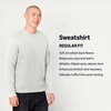 Amazon Essentials Men’s Crewneck Fleece Sweatshirt with Ribbing (Available in Big & Tall)(Light Grey)