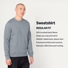 Amazon Essentials Men’s Crewneck Fleece Sweatshirt with Ribbing (Available in Big & Tall)(Light Grey Heather)