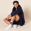 Amazon Essentials Men’s Cushioned Retro Stripe Crew Socks, 8 Pairs(Grey/Navy/White)