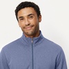 Amazon Essentials Men’s Full Zip Mock Neck French Terry Sweatshirt, Lightweight(Indigo Blue)