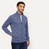 Amazon Essentials Men’s Full Zip Mock Neck French Terry Sweatshirt, Lightweight(Indigo Blue)