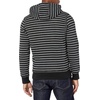 Amazon Essentials Men’s Full-Zip Fleece Hoodie Sweatshirt (Available in Big & Tall)(Black Stripe)